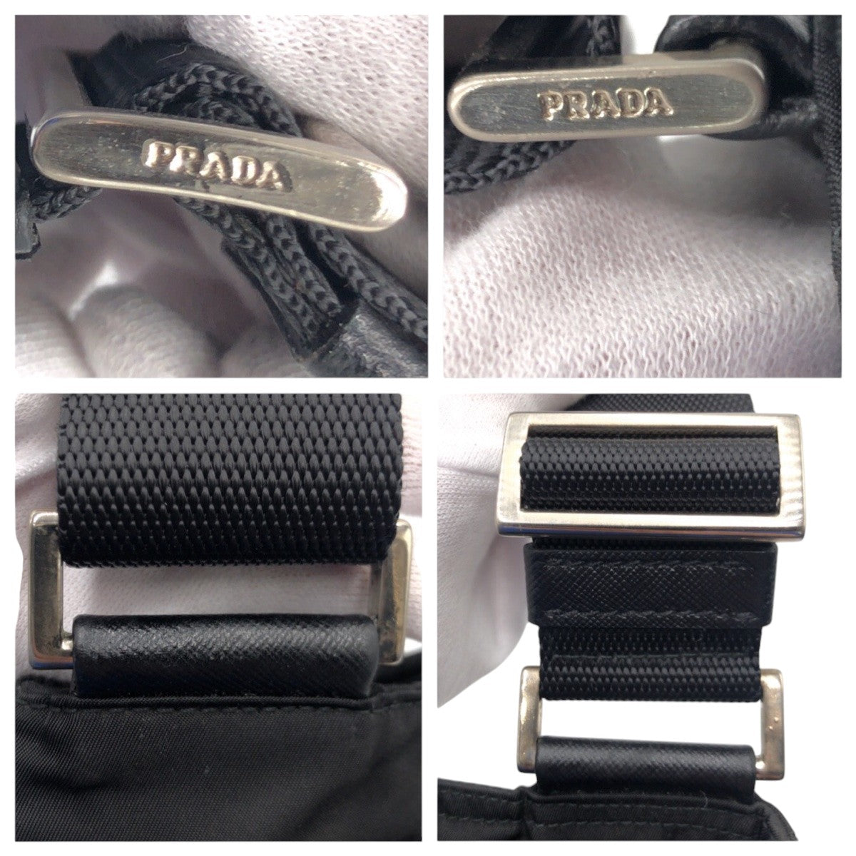 15143
PRADA プラダ テスート 三角ロゴ ブラック 黒 ナイロン ショルダーバッグ 男女兼用  レディース ABP38