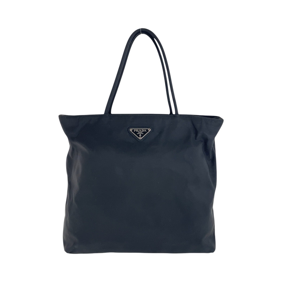 15146
PRADA プラダ テスート 三角ロゴプレート ブラック 黒 シルバー金具 ナイロン トートバッグ ショルダーバッグ  レディース ABP24