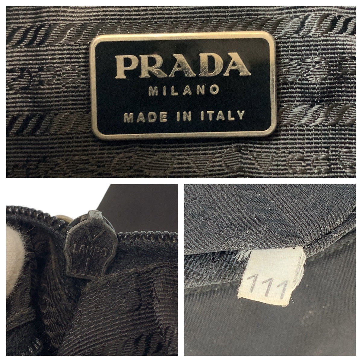 15147
PRADA プラダ テスート ブラック 黒 シルバー金具 ナイロン ショルダーバッグ  レディース ABP16