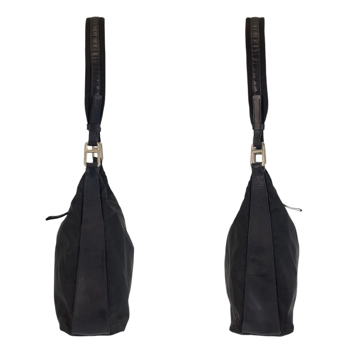 15147
PRADA プラダ テスート ブラック 黒 シルバー金具 ナイロン ショルダーバッグ  レディース ABP16