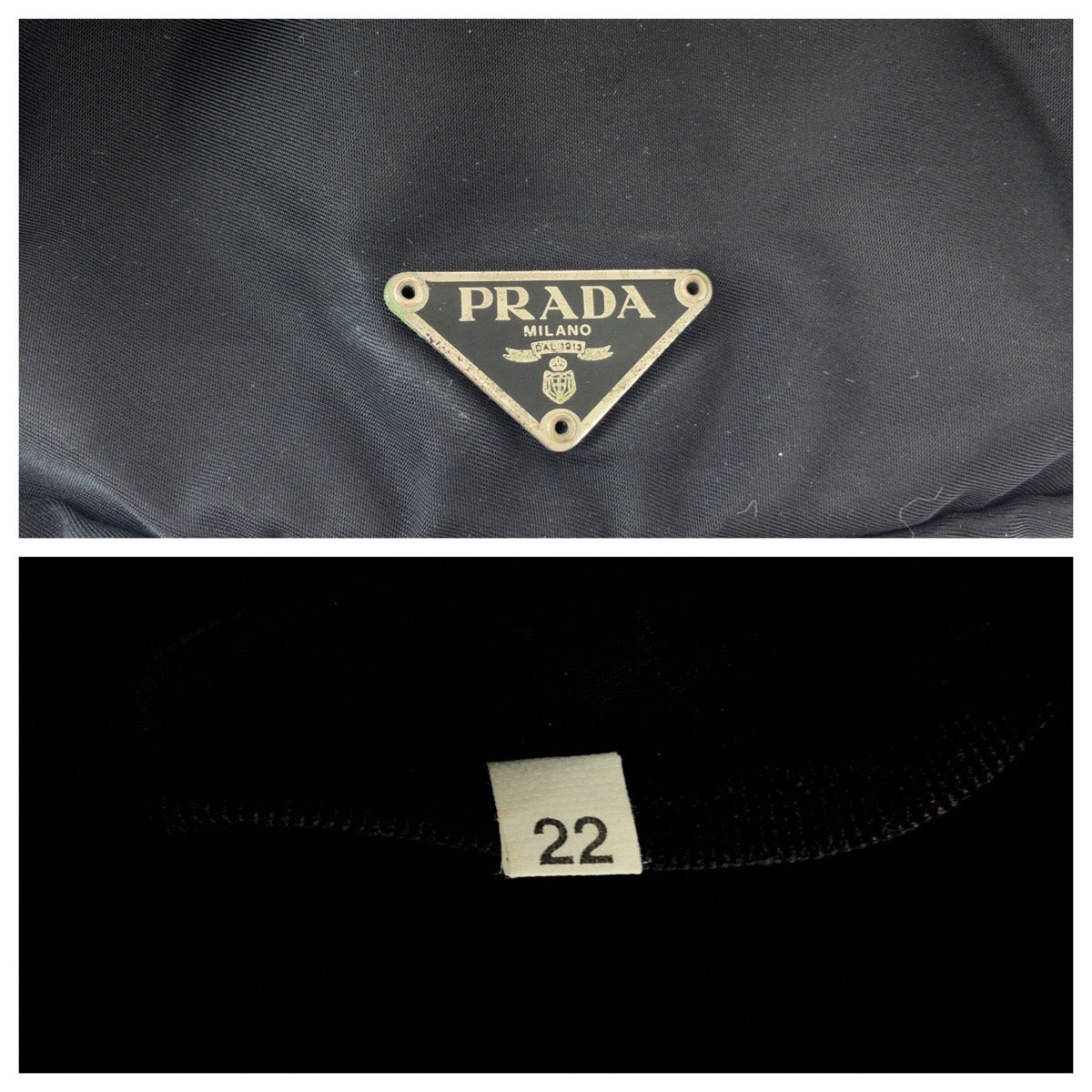 15151
PRADA プラダ テスート 三角ロゴプレート ブラック 黒 シルバー金具 ナイロン ボディバッグ ウエストポーチ バムバッグ  レディース