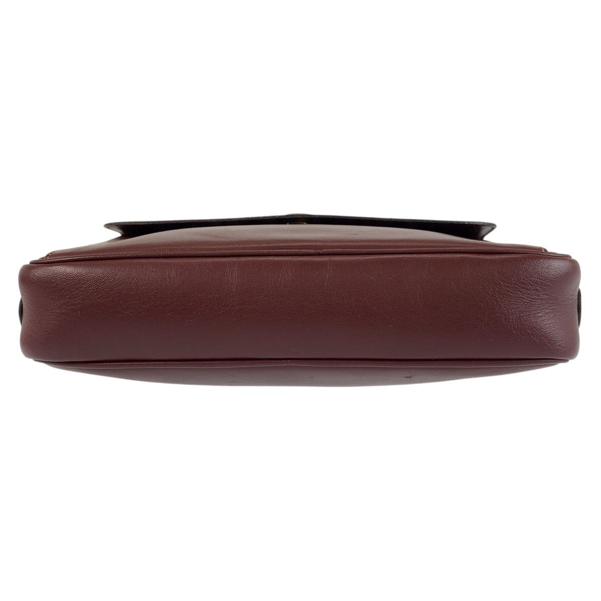 15157
CARTIER カルティエ マストライン ボルドー ゴールド金具 レザー ショルダーバッグ ポシェット  レディース