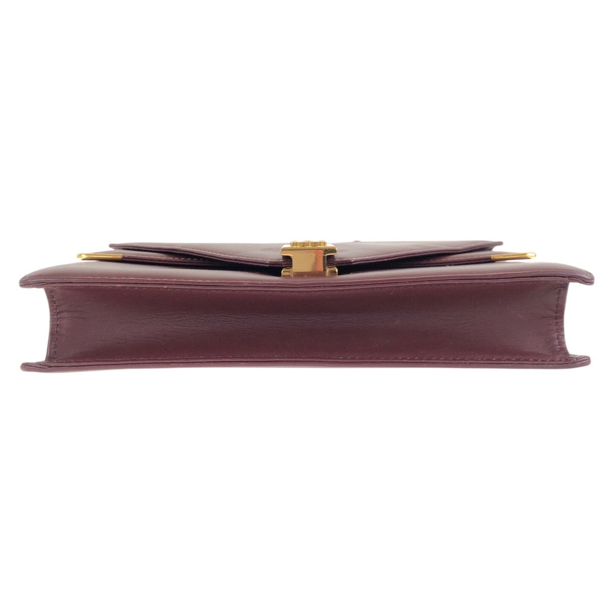 15159
CARTIER カルティエ マストライン ワインレッド ボルドー ゴールド金具 レザー ショルダーバッグ ポシェット  レディース