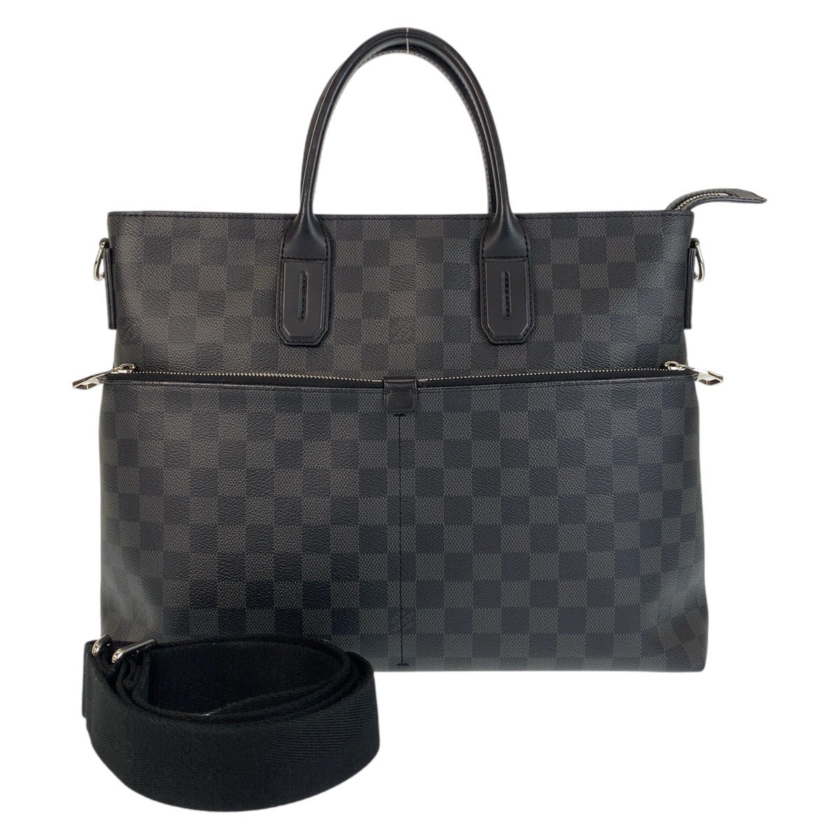 15163
LOUIS VUITTON ルイヴィトン ダミエグラフィット 7DW ブラック シルバー金具 PVC / レザー N41564 ビジネスバッグ ブリーフケース  メンズ