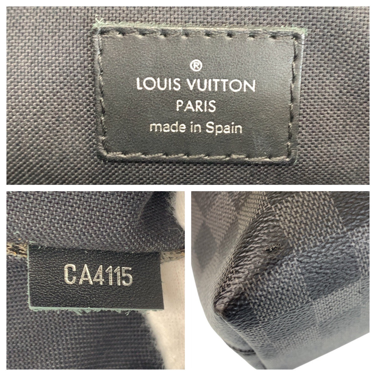 15163
LOUIS VUITTON ルイヴィトン ダミエグラフィット 7DW ブラック シルバー金具 PVC / レザー N41564 ビジネスバッグ ブリーフケース  メンズ