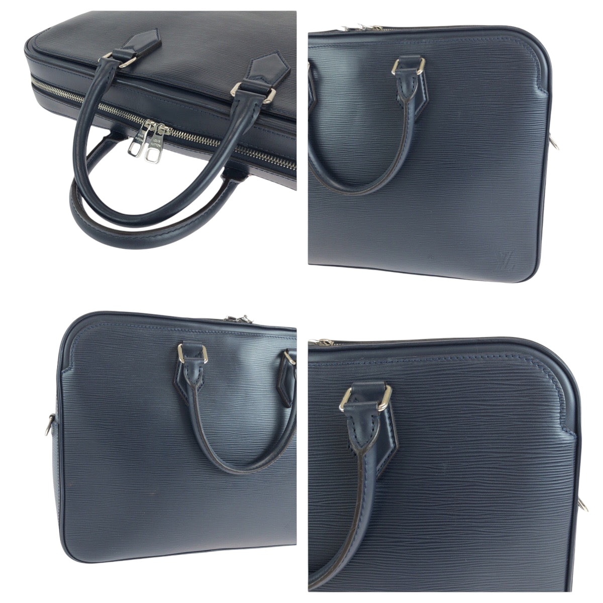 15165
LOUIS VUITTON ルイヴィトン エピ ダンディ ネイビー シルバー金具 エピレザー M54405 ビジネスバッグ ハンドバッグ  メンズ