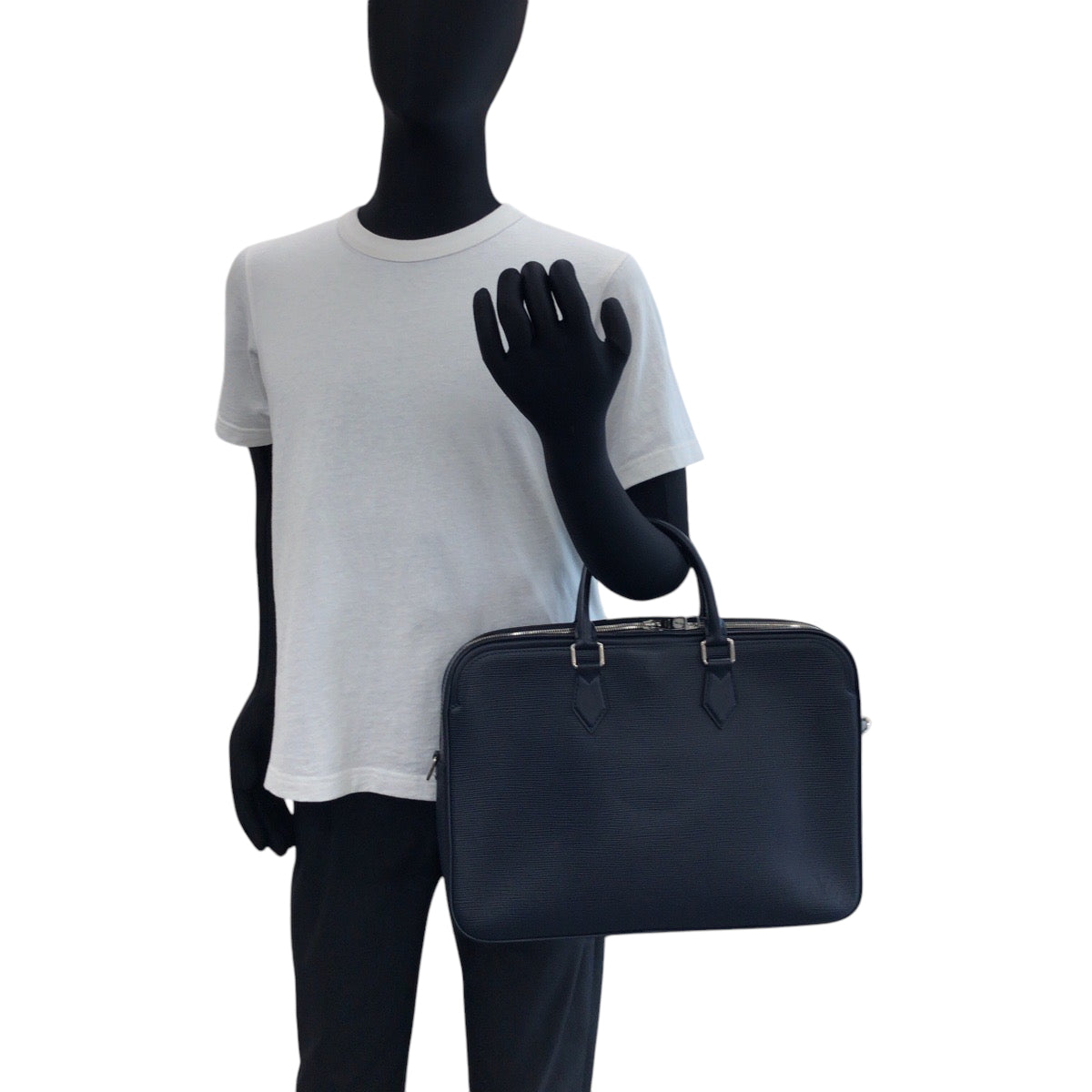 15165
LOUIS VUITTON ルイヴィトン エピ ダンディ ネイビー シルバー金具 エピレザー M54405 ビジネスバッグ ハンドバッグ  メンズ