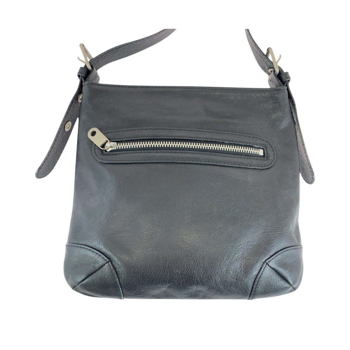 15174
Chloe クロエ ブラック 黒 シルバー金具 レザー ショルダーバッグ メッセンジャーバッグ  レディース