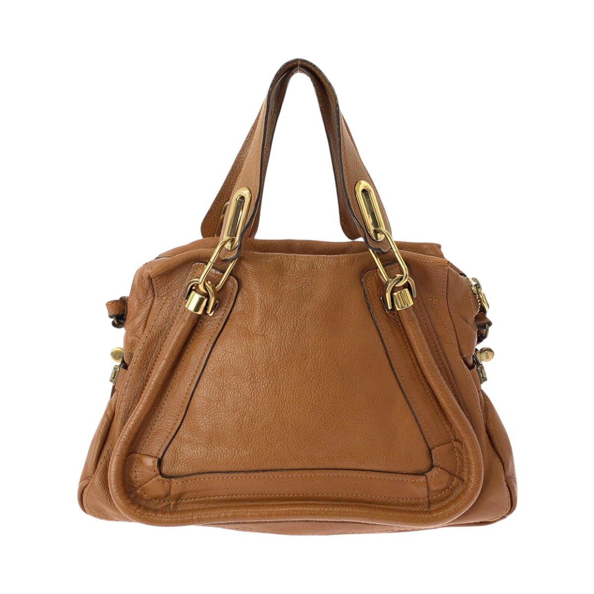 15175
Chloe クロエ パラティ ブラウン ゴールド金具 レザー ショルダーバッグ ハンドバッグ  2way  レディース