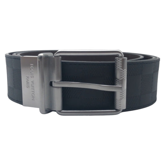 15178
LOUIS VUITTON ルイヴィトン ダミエアンフィニ ブラック ブラウン サテンシルバー レザー M9150T 110 ベルト  メンズ