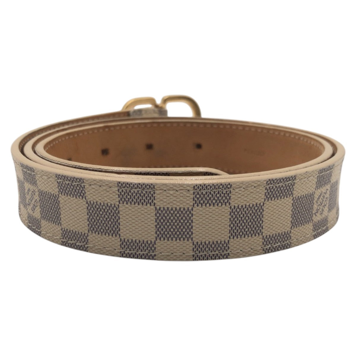 15183
LOUIS VUITTON ルイヴィトン ダミエアズール サンチュールミニ ベージュ ゴールド PVC M9782 ベルト  レディース