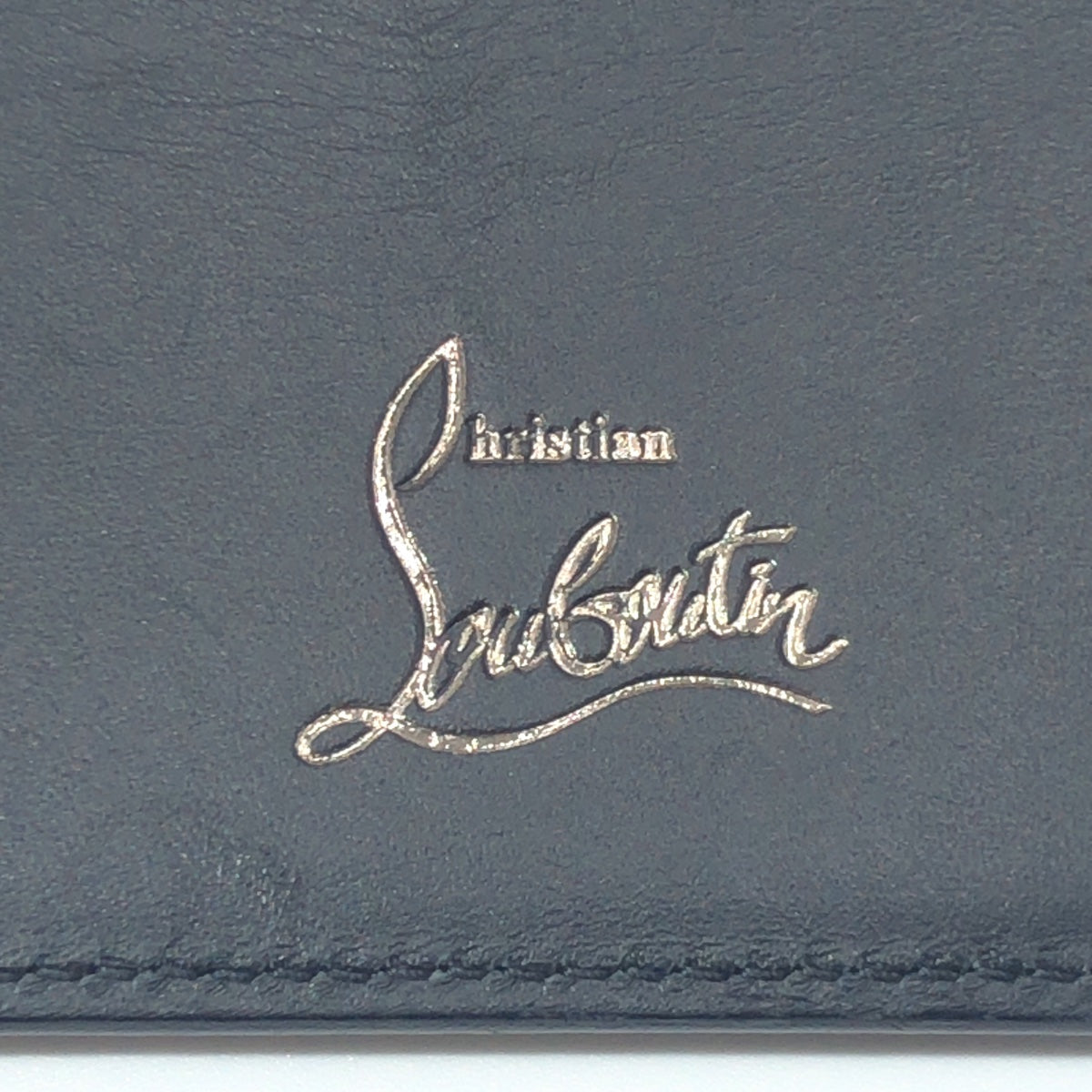 15196
Christian Louboutin クリスチャンルブタン スタッズ ブラック 黒 レザー カードケース 名刺入れ  メンズ