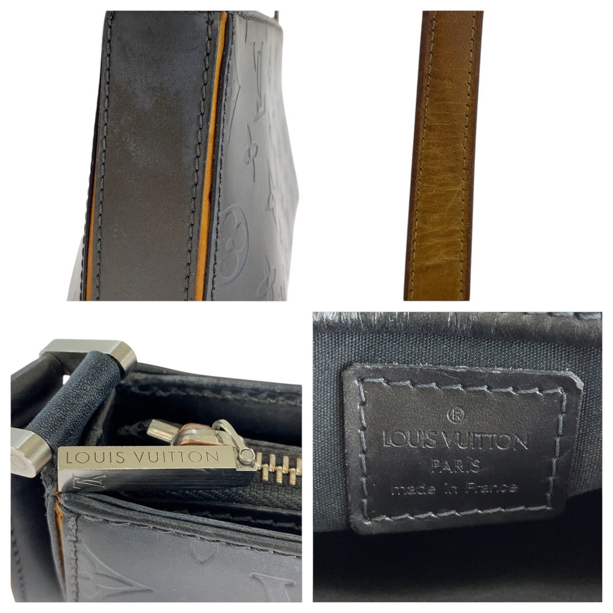 15198
LOUIS VUITTON ルイ ヴィトン モノグラムマット ファウラー グレー シルバー金具 レザー M55145 ショルダーバッグ アクセサリーポーチ  レディース