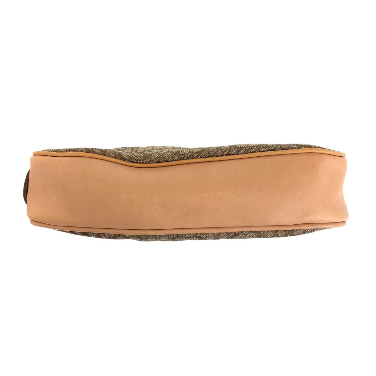 15199
COACH コーチ ミニシグネチャー ベージュ シルバー金具 キャンバス / レザー ショルダーバッグ ポシェット レディース AB5