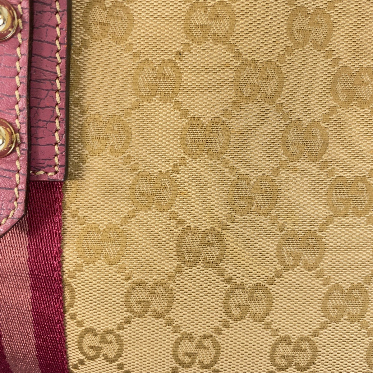 15204
GUCCI グッチ シェリーライン ベージュ ピンク ゴールド金具 GGキャンバス 139260 トートバッグ ショルダーバッグ  レディース