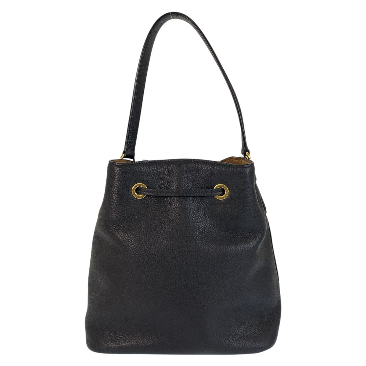 15205
Miu Miu ミュウ ミュウ ブラック 黒 ゴールド金具 レザー ショルダーバッグ  レディース
