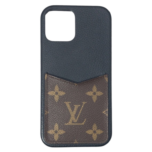 15208
LOUIS VUITTON ルイヴィトン モノグラム ブラック 黒 ブラウン PVC BC0221 iPhoneケース iPhone 12/12Pro対応 男女兼用  レディース