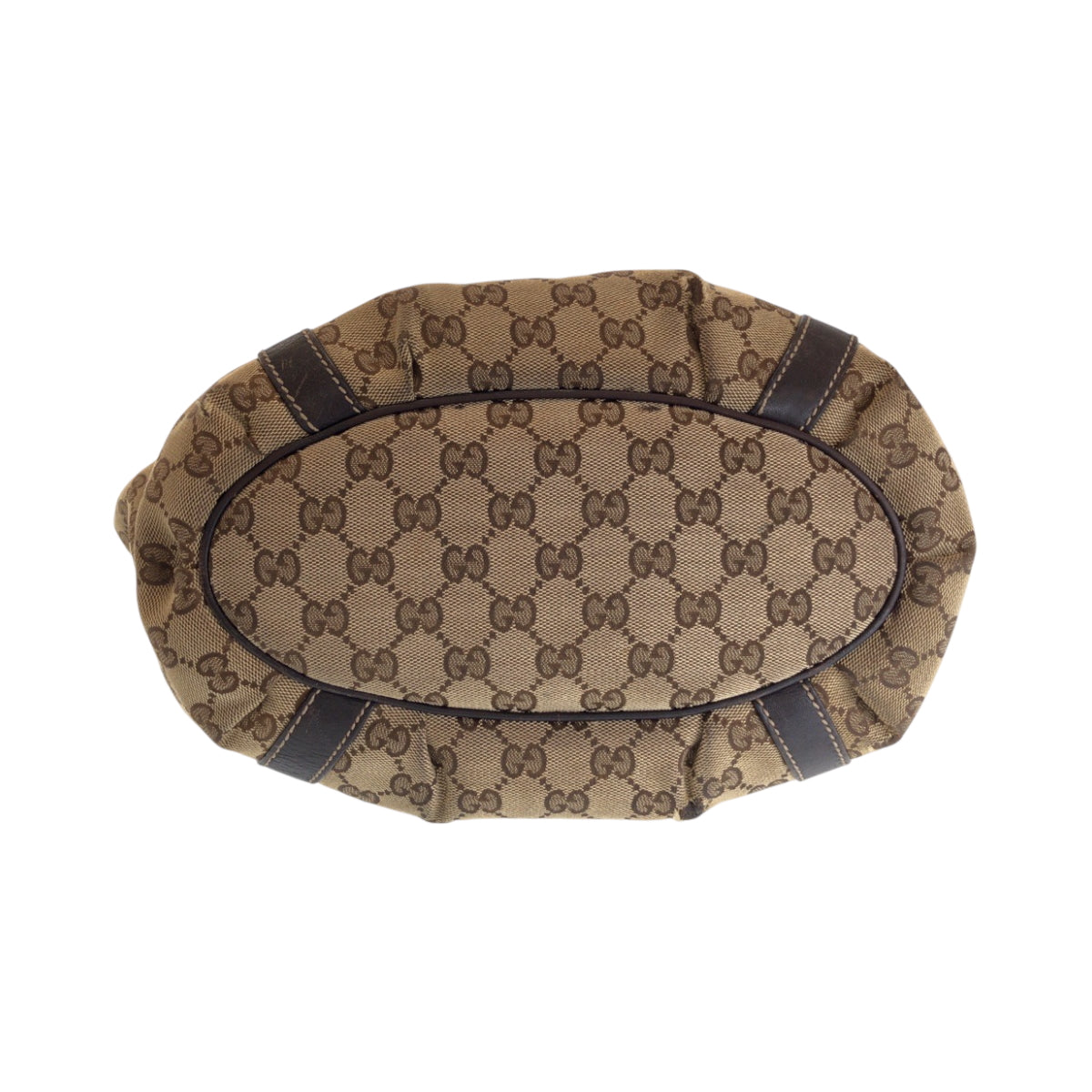 15211
GUCCI グッチ ブラウン ゴールド金具 GGキャンバス 241982 トートバッグ ハンドバッグ  レディース