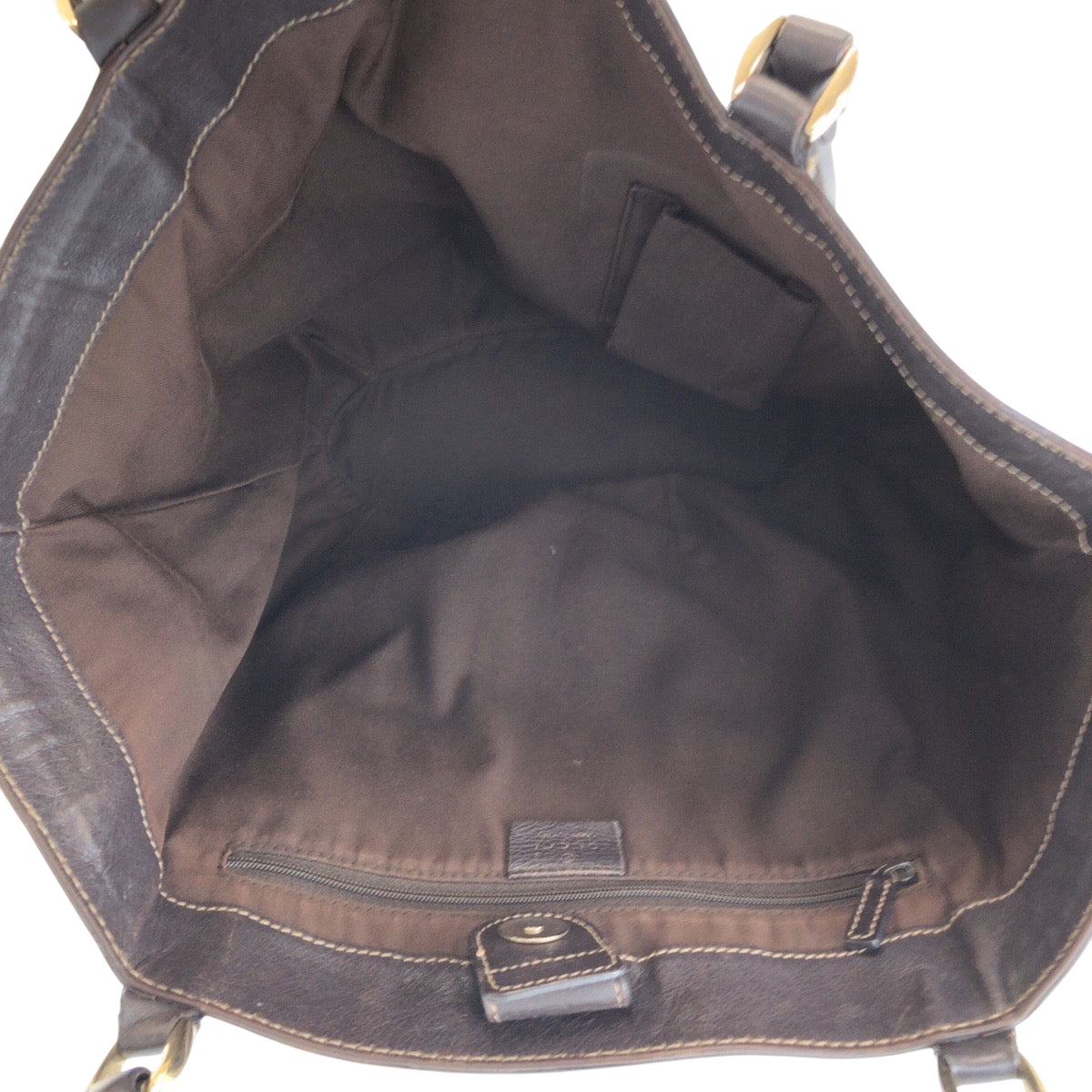 15211
GUCCI グッチ ブラウン ゴールド金具 GGキャンバス 241982 トートバッグ ハンドバッグ  レディース