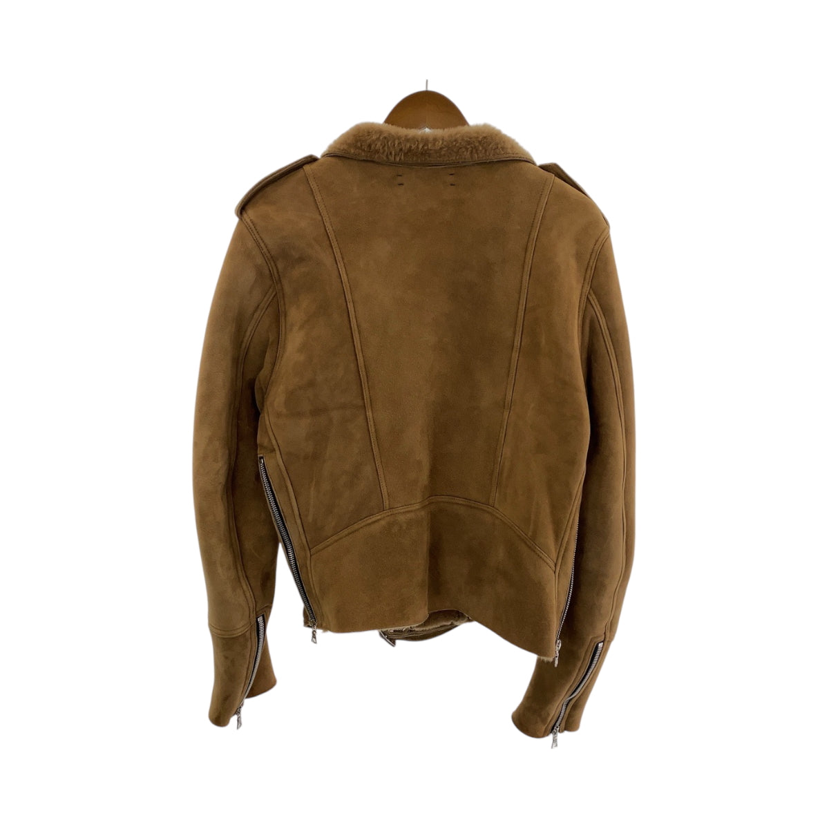 15217
AMIRI アミリ シープムートンレザーライダース サイズ38 ブラウン シルバー金具 ムートン MOBIK SHR ライダースジャケット ムートンジャケット  レディース A65