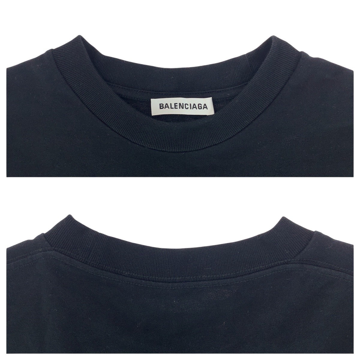 15222
BALENCIAGA バレンシアガ パリス 刺繍 サイズS ブラック 黒 コットン 半袖Ｔシャツ クルーネック  メンズ