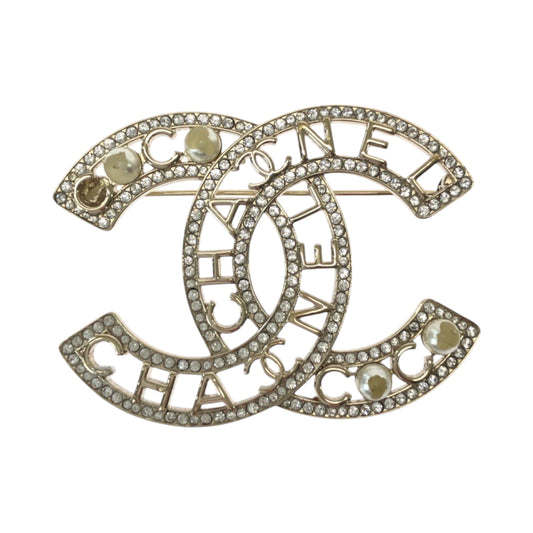 15226
CHANEL シャネル 22AW ココマーク フェイクパール ゴールド メタル / フェイクパール ブローチ  レディース AB55