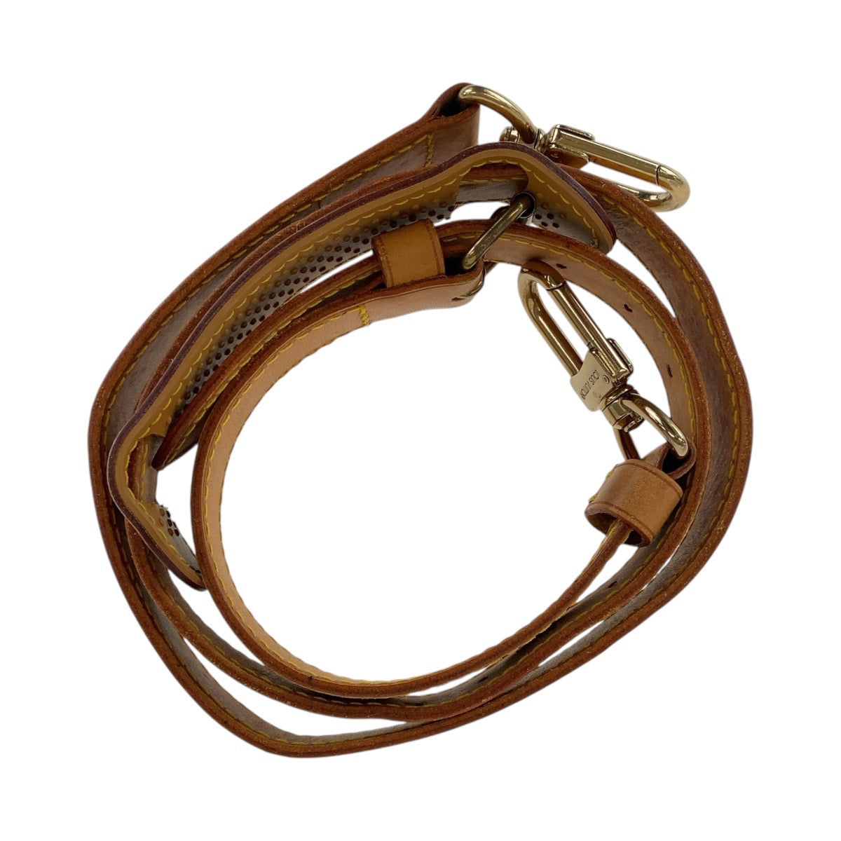 15229
LOUIS VUITTON ルイヴィトン ヌメ革 ショルダーストラップのみ ブラウン ゴールド金具 レザー ショルダーバッグ  レディース
