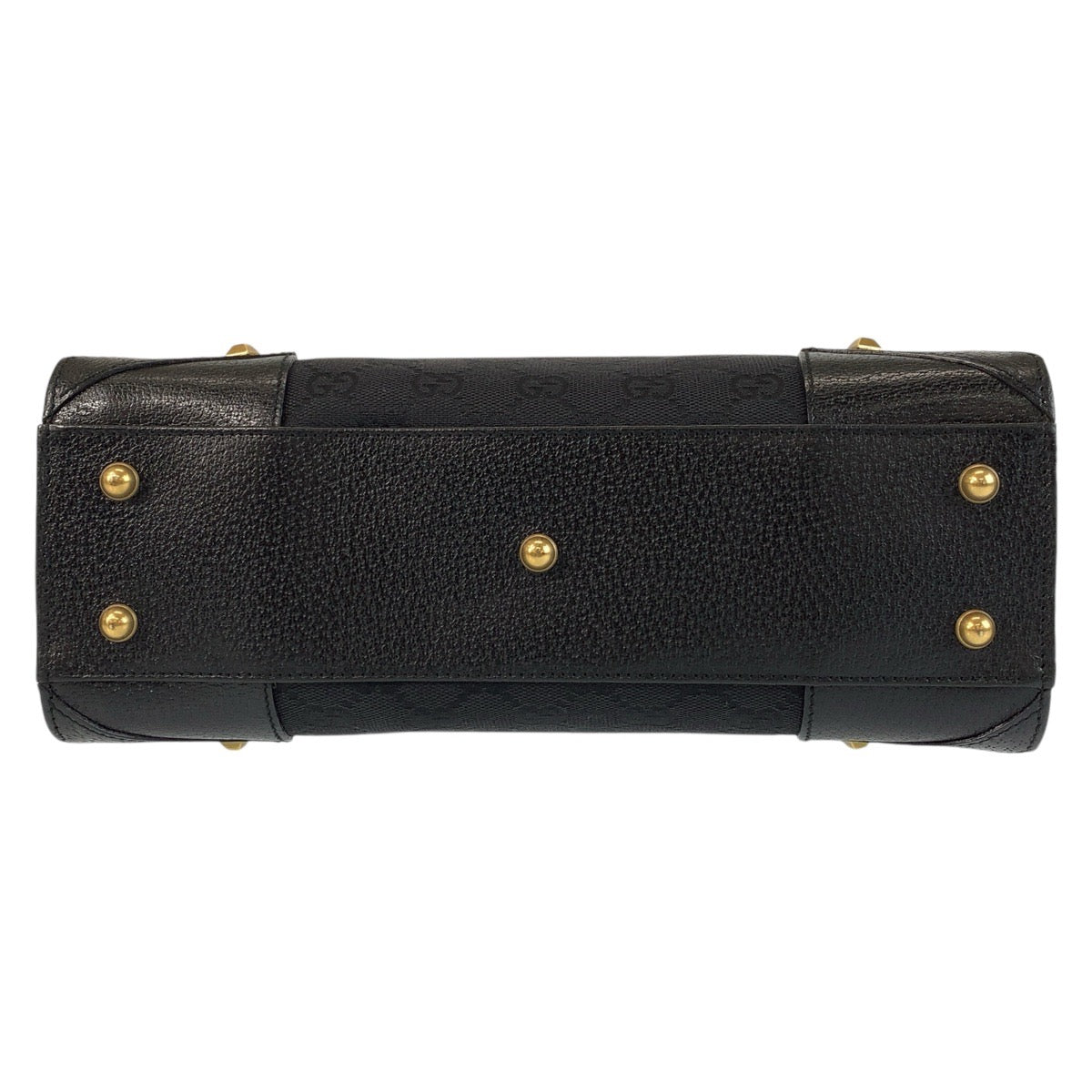 15231
GUCCI グッチ ブラック 黒 ゴールド金具 GGキャンバス / レザー 120895 トートバッグ ハンドバッグ  レディース