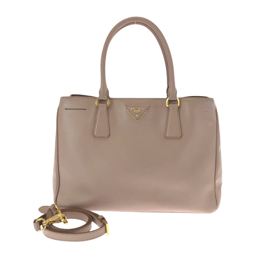 15232
PRADA プラダ サフィアーノ ガリレア ピンク ゴールド金具 レザー BN1874 トートバッグ ショルダーバッグ ハンドバッグ 2way  レディース AB48