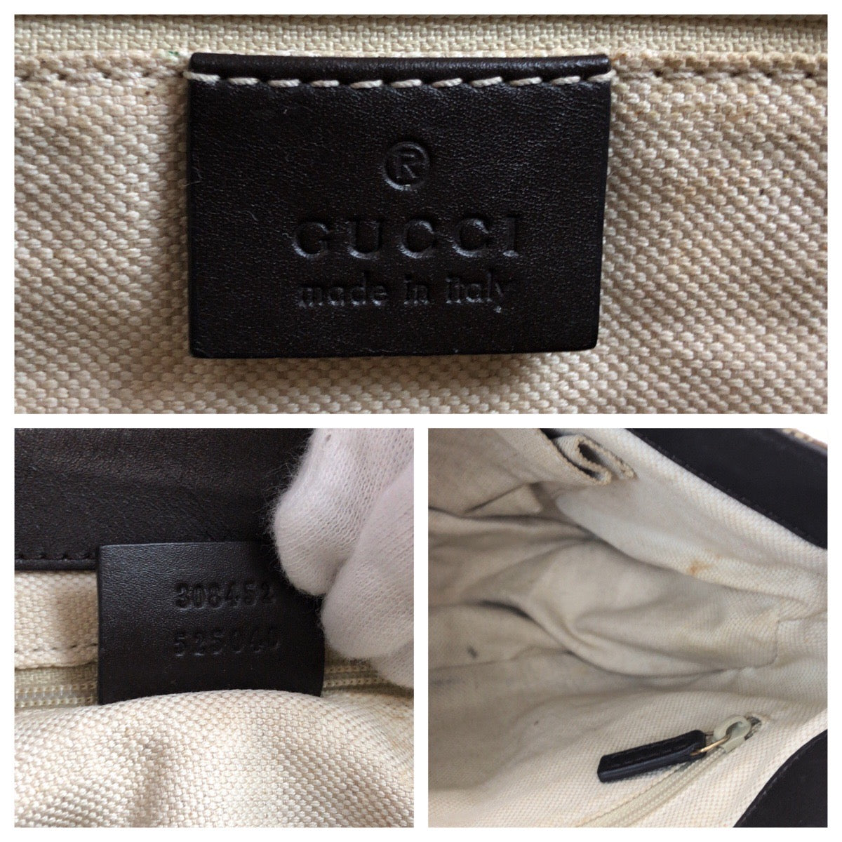 15233
GUCCI グッチ スーキー ブラウン ベージュ ゴールド金具 GGキャンバス / レザー 308452 ショルダーバッグ ポシェット  レディース