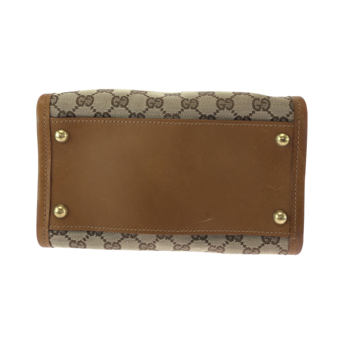 15234
GUCCI グッチ ベージュ ブラウン ゴールド金具 GGキャンバス 110292 ショルダーバッグ ポシェット  レディース