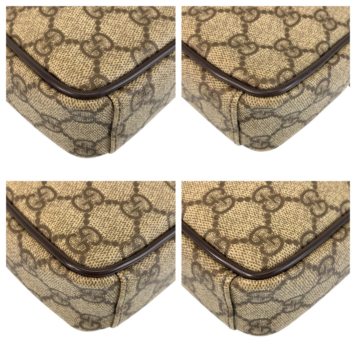 15236
GUCCI グッチ ベージュ ブラウン GGスプリームキャンバス / レザー 101680 ショルダーバッグ ポシェット  レディース ABP23