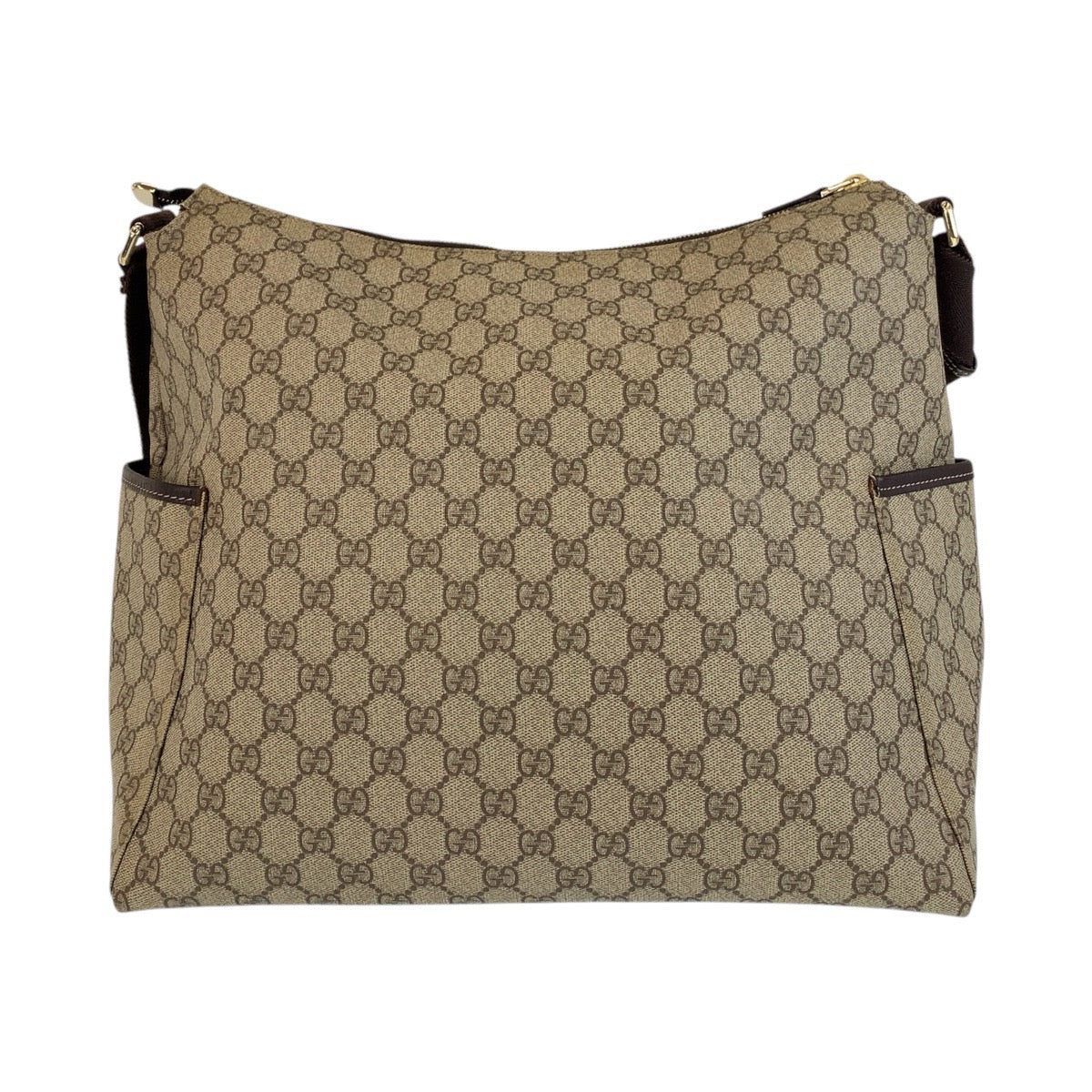 15237
GUCCI グッチ ベージュ ブラウン ゴールド金具 GGスプリームキャンバス 201767 ショルダーバッグ メッセンジャーバッグ 男女兼用  レディース