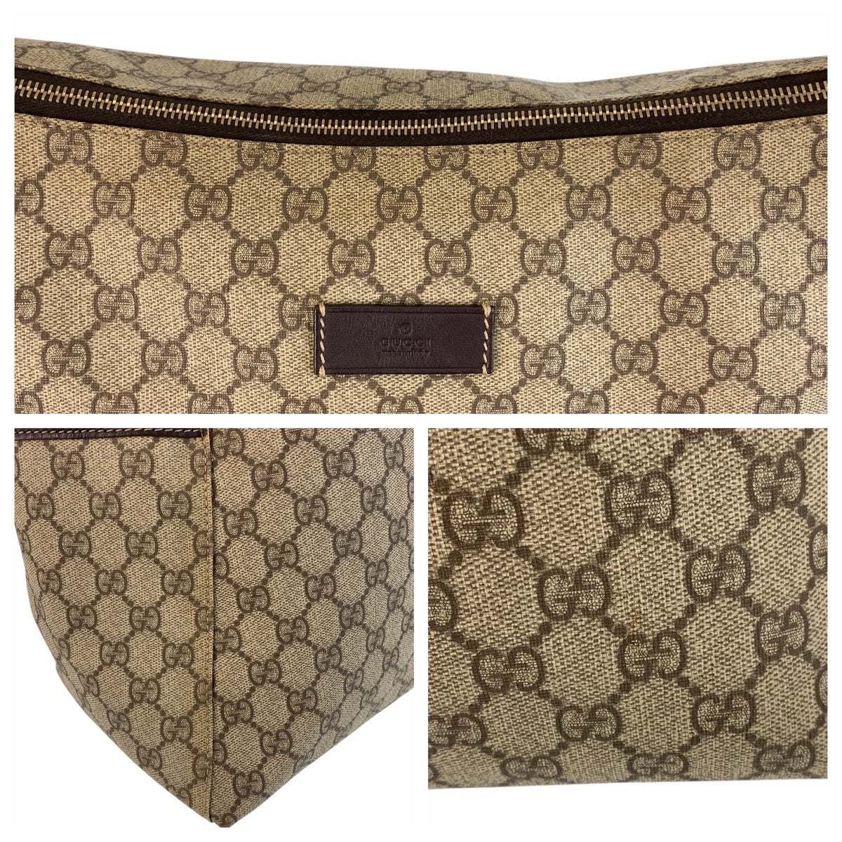 15237
GUCCI グッチ ベージュ ブラウン ゴールド金具 GGスプリームキャンバス 201767 ショルダーバッグ メッセンジャーバッグ 男女兼用  レディース