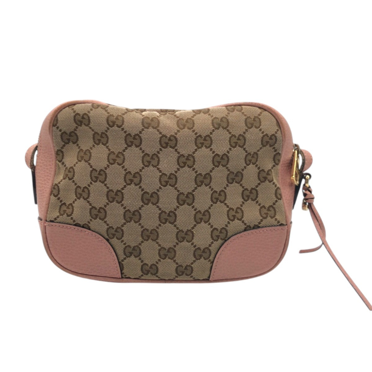 15245
GUCCI グッチ GG柄 ピンク ベージュ ブラウン GGキャンバス / レザー 449413 ショルダーバッグ ポシェット レディース AB