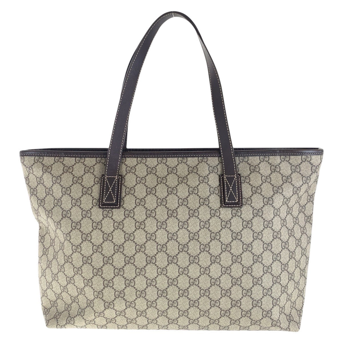 16262
GUCCI グッチ ベージュ ブラウン GGスプリームキャンバス / レザー 211137 トートバッグ ショルダーバッグ  レディース AB44