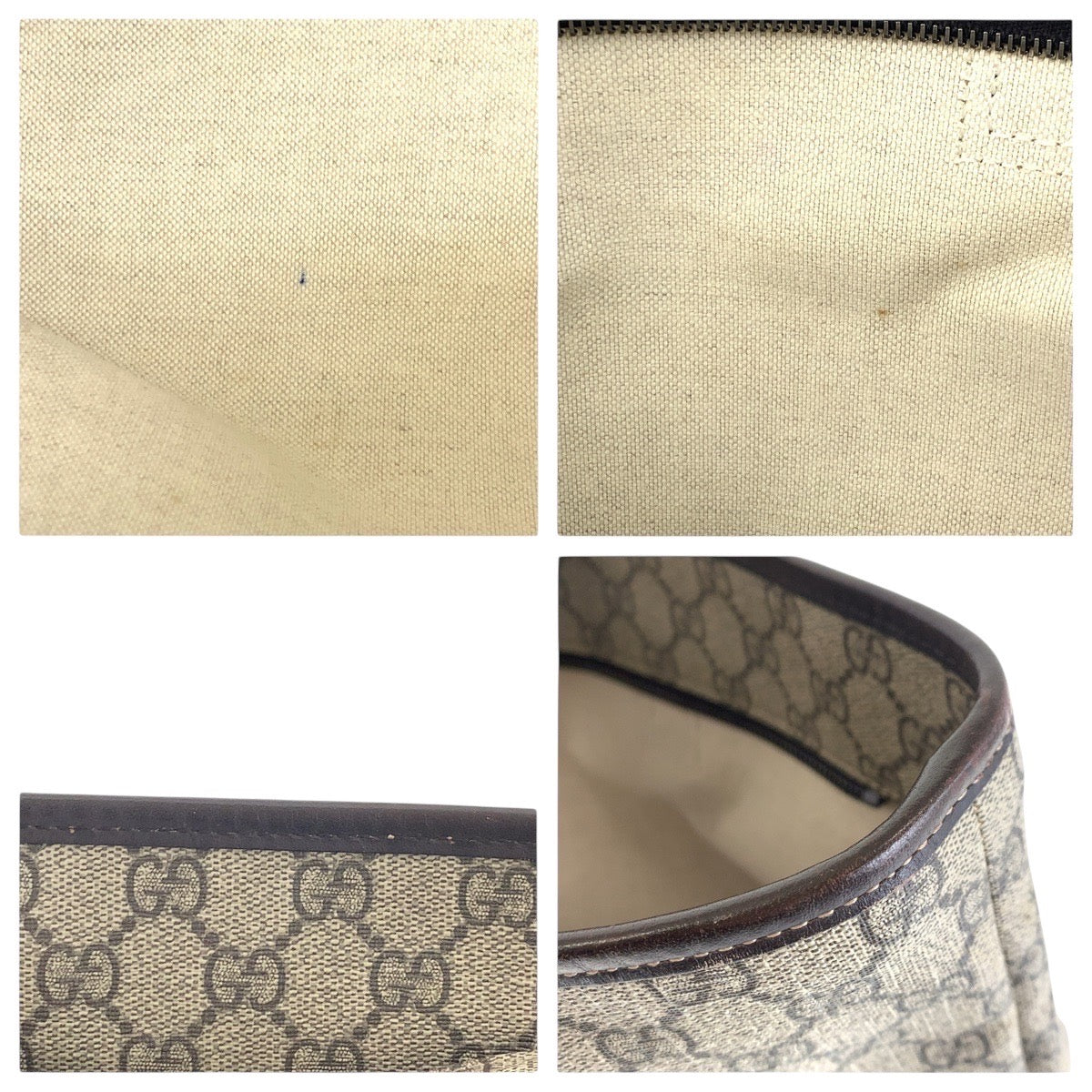 16262
GUCCI グッチ ベージュ ブラウン GGスプリームキャンバス / レザー 211137 トートバッグ ショルダーバッグ  レディース AB44