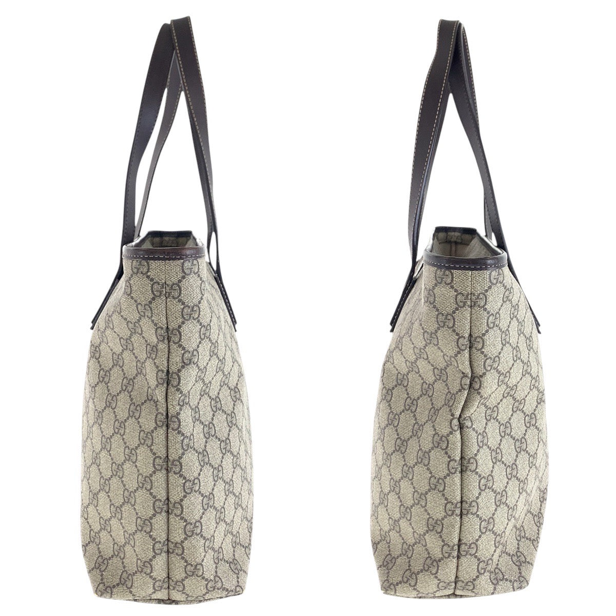 16262
GUCCI グッチ ベージュ ブラウン GGスプリームキャンバス / レザー 211137 トートバッグ ショルダーバッグ  レディース AB44