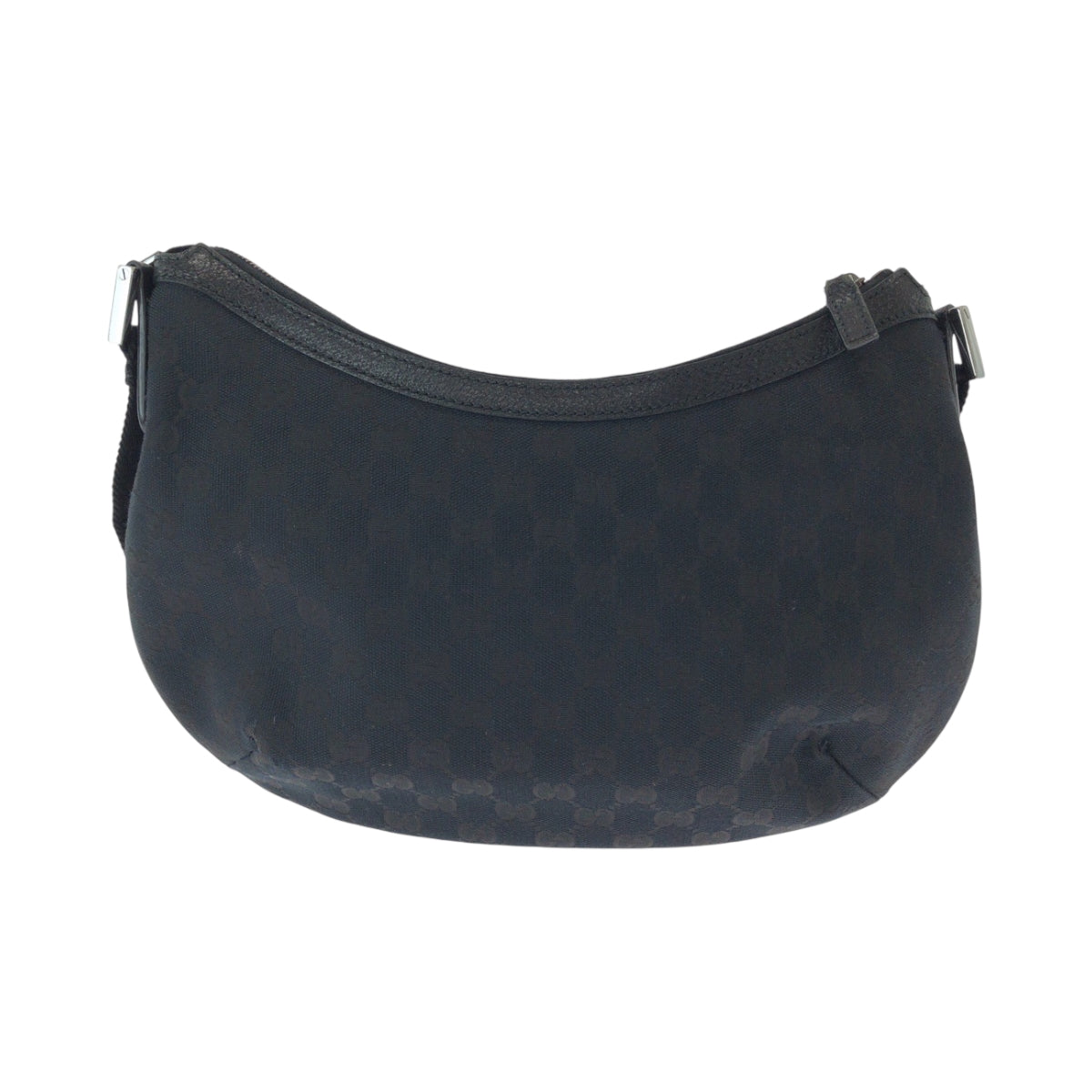 15248
GUCCI グッチ ブラック 黒 シルバー金具 GGキャンバス 131092 ショルダーバッグ ポシェット  レディース