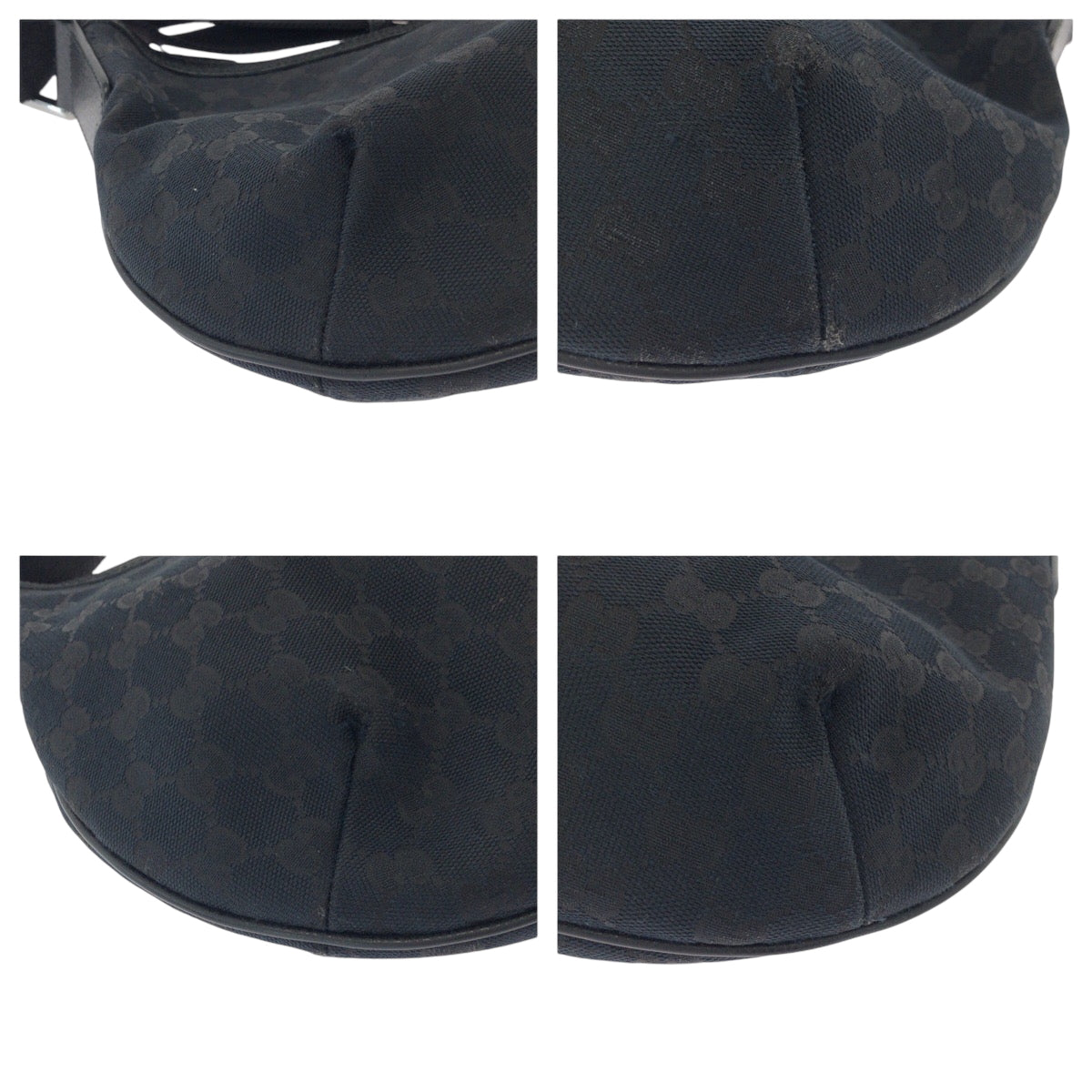 15248
GUCCI グッチ ブラック 黒 シルバー金具 GGキャンバス 131092 ショルダーバッグ ポシェット  レディース