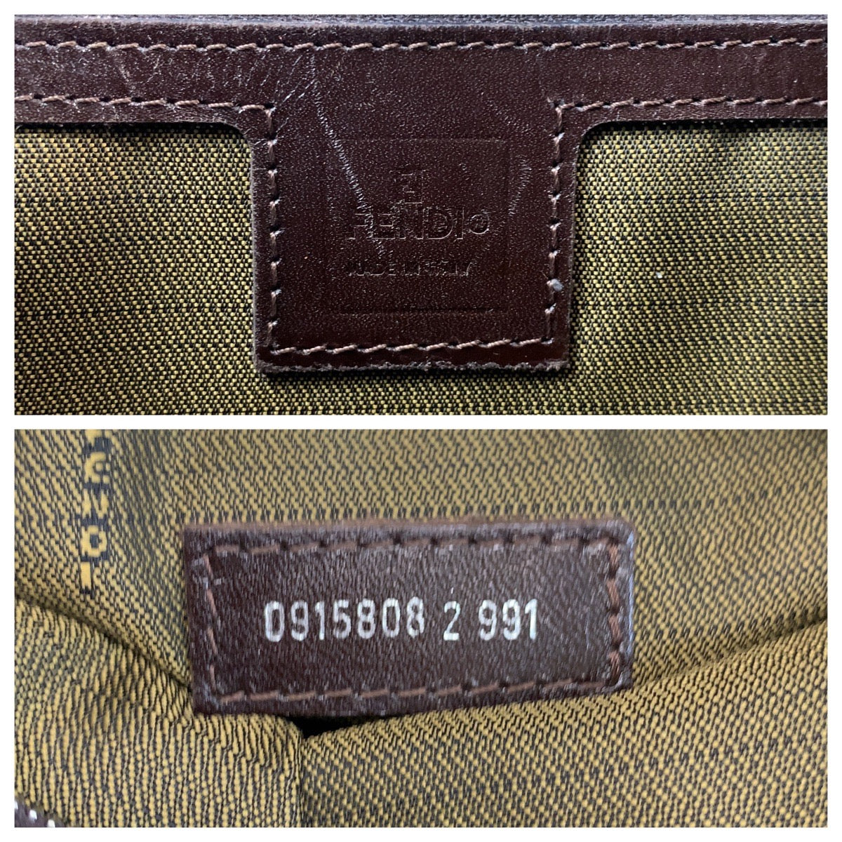 15253
FENDI フェンディ ズッカ ブラウン シルバー金具 キャンバス / レザー トートバッグ ショルダーバッグ  レディース ABP32