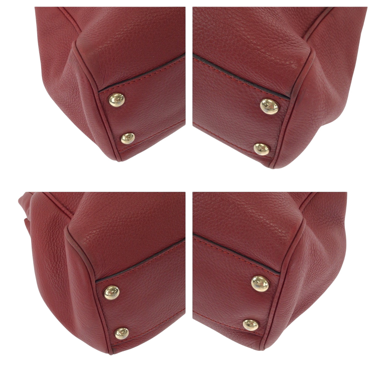 15257
GUCCI グッチ バンブー レッド ブラウン ゴールド金具 レザー 336032 ハンドバッグ トートバッグ  レディース ABP39