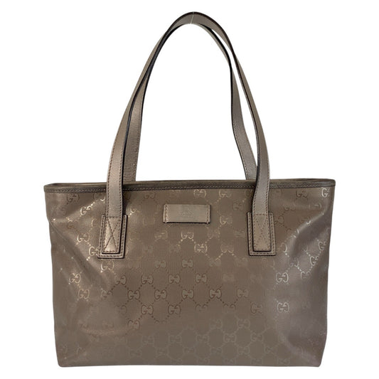 15259
GUCCI グッチ GGインプリメ ブロンズ メタエリックブラウン PVCコーティングキャンバス / レザー 211138 トートバッグ ショルダーバッグ  レディース