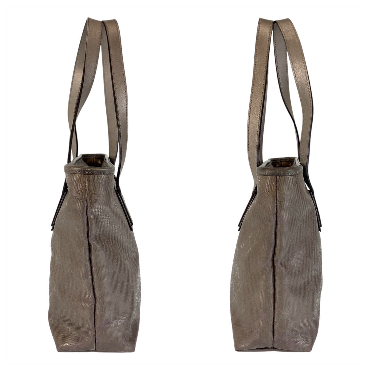 15259
GUCCI グッチ GGインプリメ ブロンズ メタエリックブラウン PVCコーティングキャンバス / レザー 211138 トートバッグ ショルダーバッグ  レディース