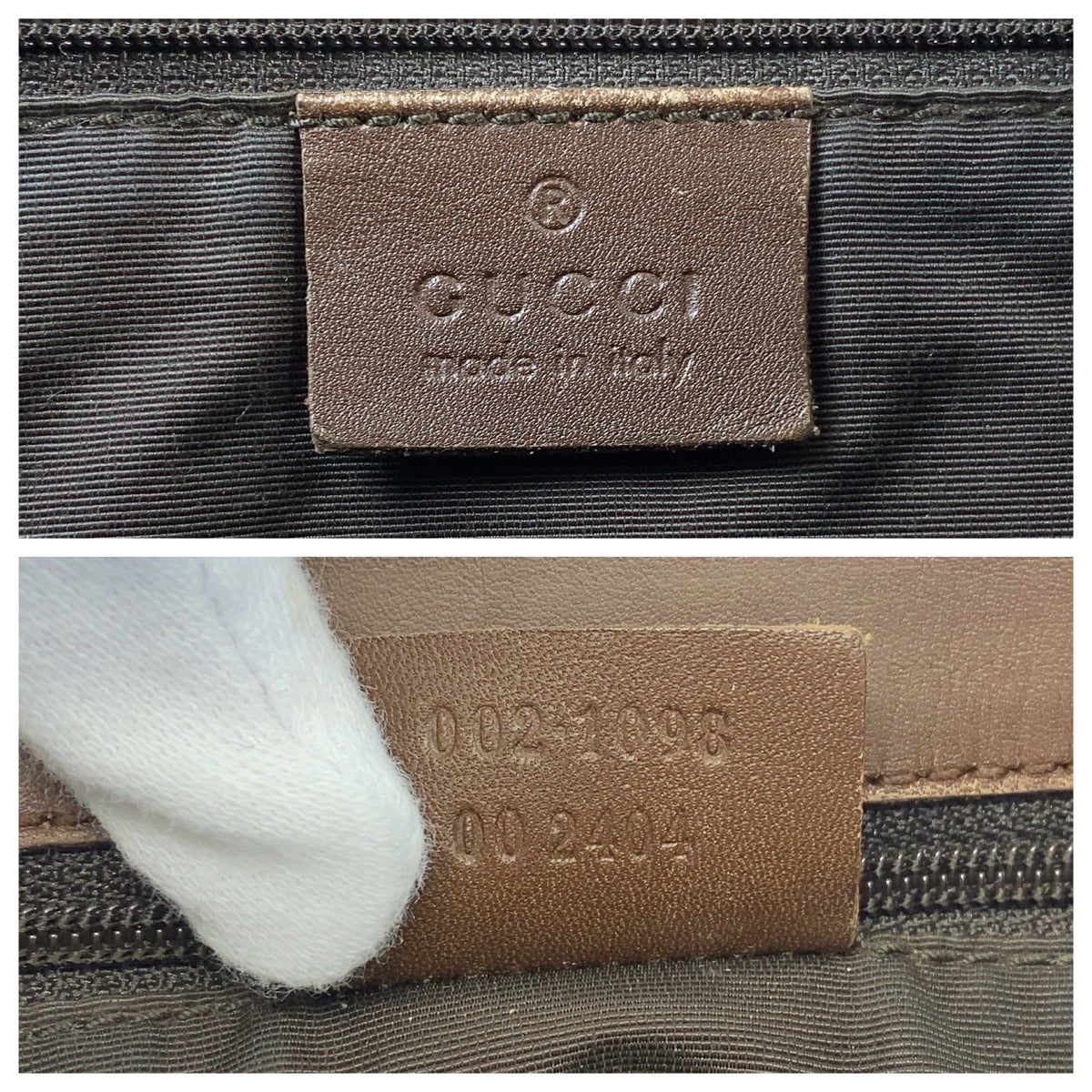 15260
GUCCI グッチ ベージュ ブラウン ゴールド金具 GGキャンバス / レザー 002 1098 トートバッグ ショルダーバッグ  レディース