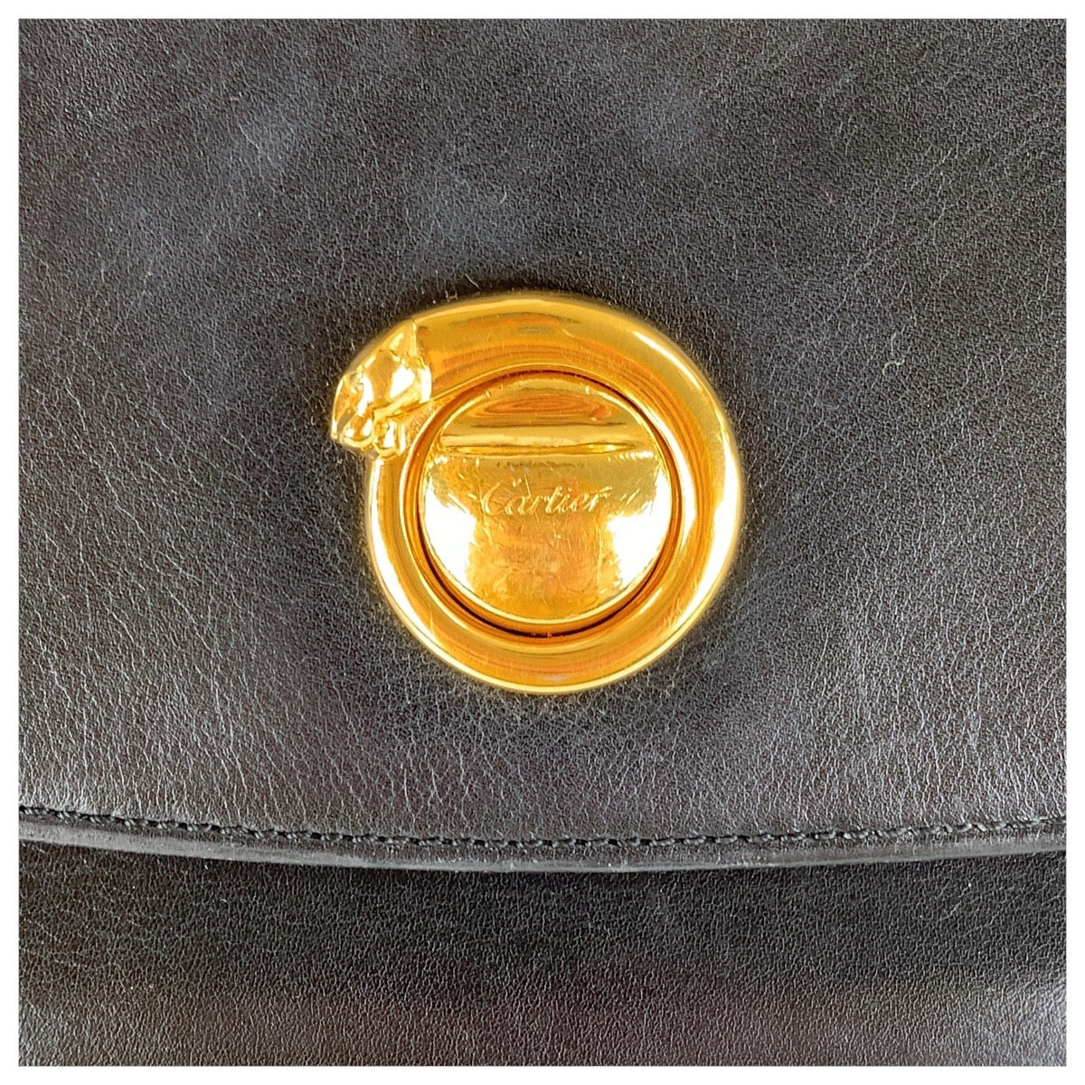 15265
CARTIER カルティエ パンテール ブラック 黒 ブルー ゴールド金具 レザー ビジネスバッグ ブリーフケース  メンズ