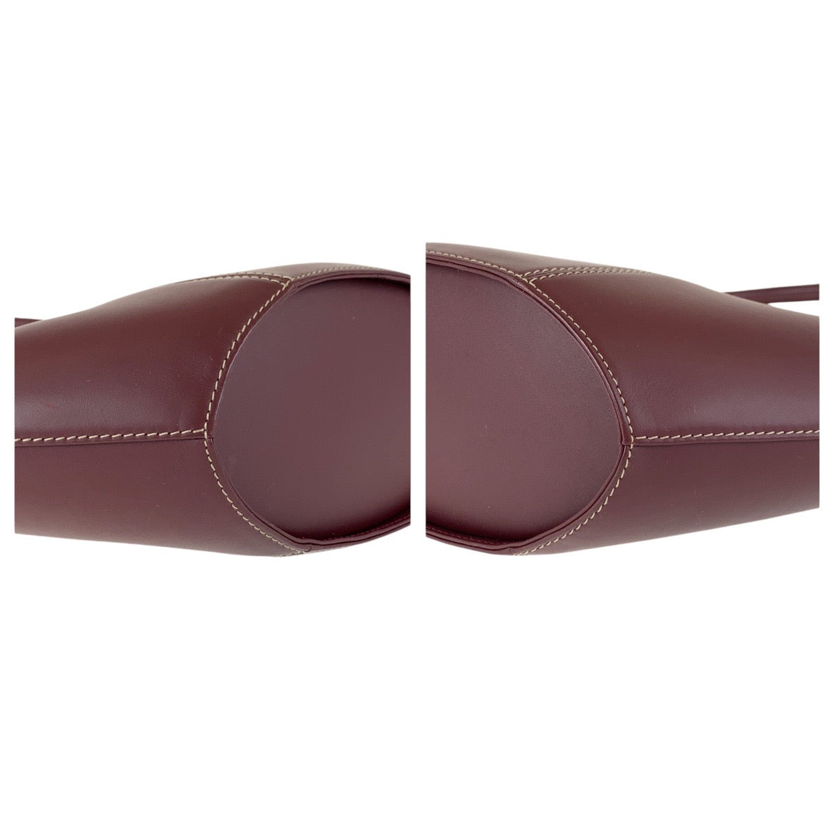 15266
CARTIER カルティエ マストライン ワインレッド ボルドー ゴールド金具 レザー トートバッグ ハンドバッグ  レディース