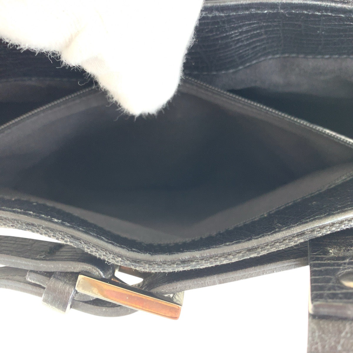 15267
GUCCI グッチ ブラック 黒 シルバー金具 GGキャンバス / レザー 106251 トートバッグ ハンドバッグ  メンズ