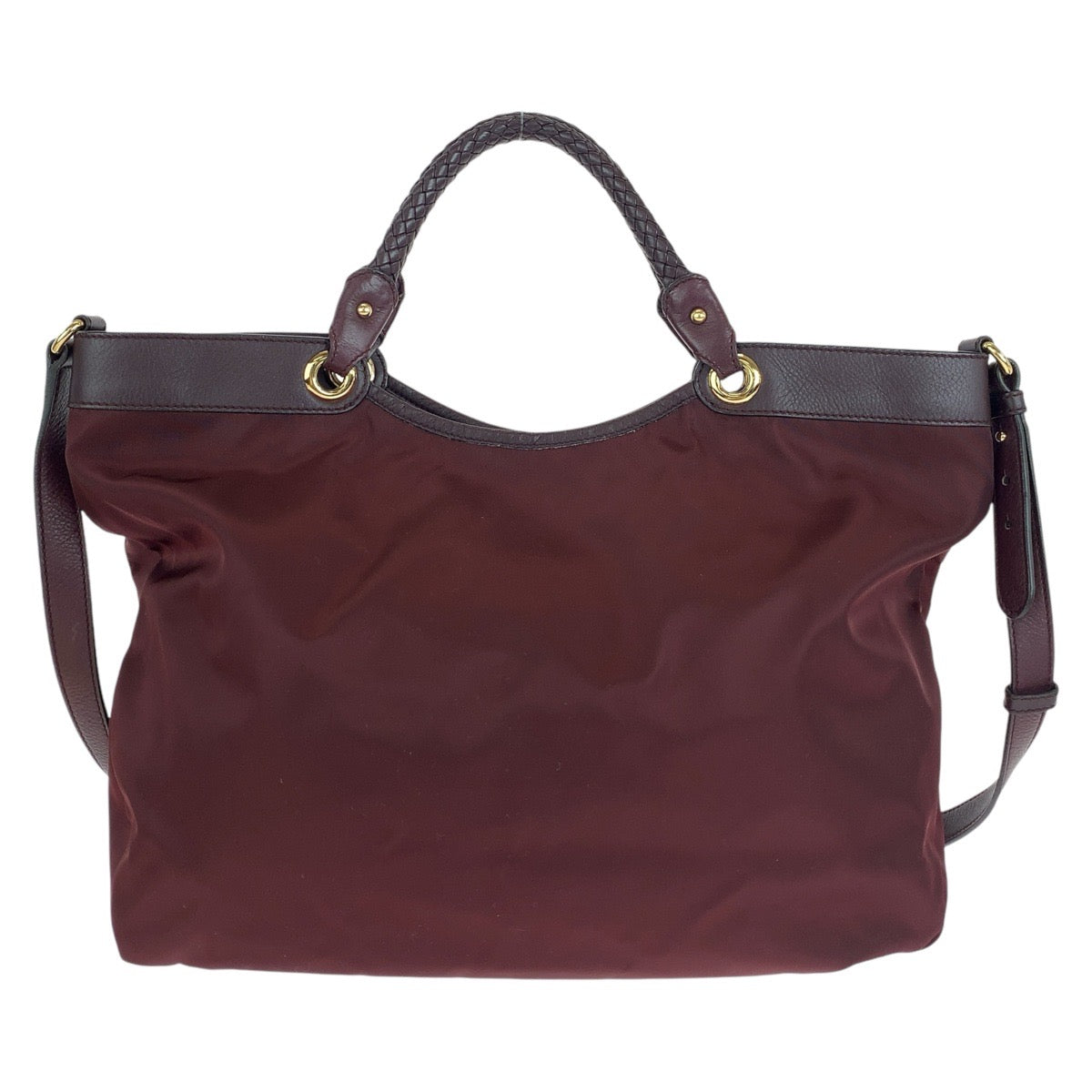 15276
Salvatore Ferragamo サルヴァトーレフェラガモ リボン ワインレッド ボルドー ゴールド金具 ナイロン / レザー トートバッグ ショルダーバッグ 2way  レディース A19