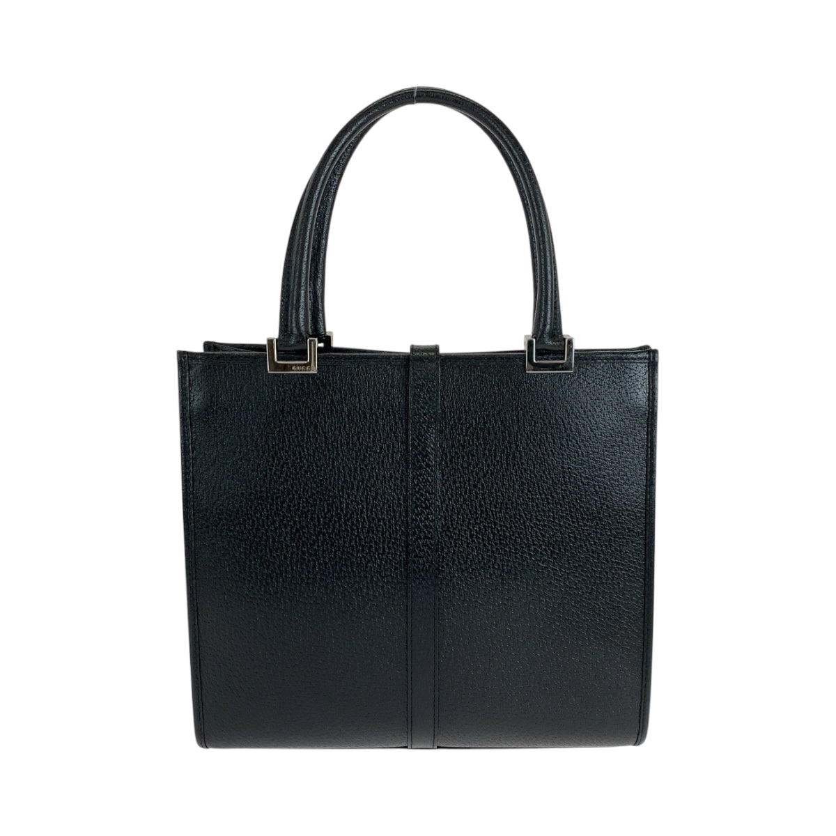 15277
GUCCI グッチ ジャッキー ブラック 黒 シルバー金具 レザー 002 1065 トートバッグ ハンドバッグ  レディース SA46